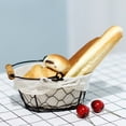 thumbnail image 4 of Storage Basketwith Handle,Wire Basket Bread Storage Food Serving Baskets Wire Storage Baskets Striking Appearance, 4 of 10