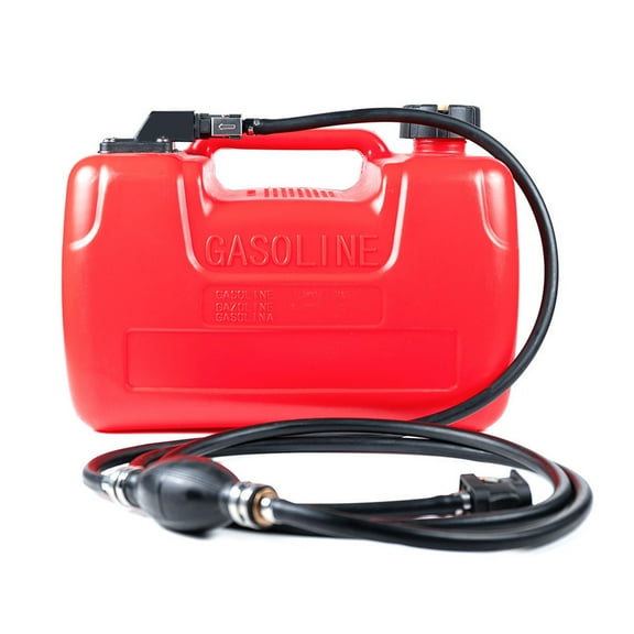 3 Gallon/12L Portable Outboard Boat Fuel Tank, Mercury Marine Boat Engines - Includes 3/8" Gas Hose & Pump