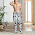 thumbnail image 4 of Salouo Sea Life Elements Print Pajama Pants for Men, Lounge Pants Elastic Waistband Casual Men's sleepwear Loungewear Sleep Pajama Pant -Large, 4 of 7