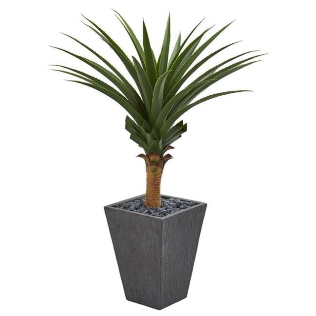 Nearly Natural 8092 Agave Artificial Plant in Ceramic Planter