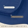 thumbnail image 4 of Chair Cushions for Dining Chairs, D-Shaped Kitchen Chair Cushions with Ties Set of 4, 2.5" Thick Seat Cushions for Dining Room/Kitchen Chairs, 17" x 16", Royal Blue, 4 of 16