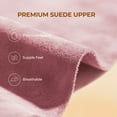 thumbnail image 3 of Dream Pairs Women's FuzzyEasy Genuine Suede Platform Slippers Warm Fluffy Slip-on Shoes for Winter Indoor & Outdoor Wear, 3 of 9