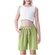 thumbnail image 4 of Odeerbi 2-10 Años Niños Niñas 3 Pcs Verano Algodón Lino Pantalones Cortos Entrenamiento Deportivos Cortos Lindo Color Sólido Pantalones Cortos Suaves Respirables, 4 of 9