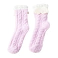 thumbnail image 1 of Calcetín cálido de felpa supersuave para mujer, calcetines cálidos de invierno para dormir en casa, calcetín acogedor borroso , púrpura BLESIY Calcetines cálidos de invierno para mujer, 1 of 8