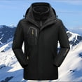 thumbnail image 2 of Rhuody Winter Coats For Men Autumn Winter Men'S Jackets Outdoor Hardshell Jacket Two Piece Mountaineering Wear Men'S Coat Long Sleeve Comfortable Clothes Black L, 2 of 3