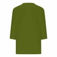 thumbnail image 5 of TAGOLD Womens 3/4 Long Sleeve Summer Tops, Women's Fashion Solid Color Loose T-shirt 3/4 Sleeves Blouse V-Neck Casual Tops, 5 of 5