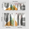 thumbnail image 4 of Boho Kitchen Curtains and Valances Set 3 Piece Kitchen Curtains Sets for Windows Abstract Geometry Kitchen Curtains 24 inch Length Sets for Bedroom Living Room(Mid-Century Modern Art), 4 of 6