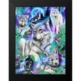 thumbnail image 2 of Daydream Galaxy Wolves 19x24 Black Modern Framed Museum Art Print Titled - Sheena Pike Art And Illustration, 2 of 5