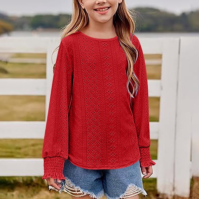 T-Shirts à Manches Longues pour Garçons Ados, Haut à Col Rond, T-Shirts d'Automne, Hauts, Tees, Coton, Chemise Garçon, Chemise Habillée pour Garçons 14-16 Ans