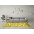 thumbnail image 3 of Ahgly Company Machine Washable Indoor Rectangle Persian Yellow Traditional Area Rugs, 2' x 4', 3 of 4
