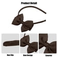 thumbnail image 4 of Unique Bargains Bow Headband Fashion Cute Polyester Hairband for Teenager Brown 5.9x4.4 Inch, 4 of 7