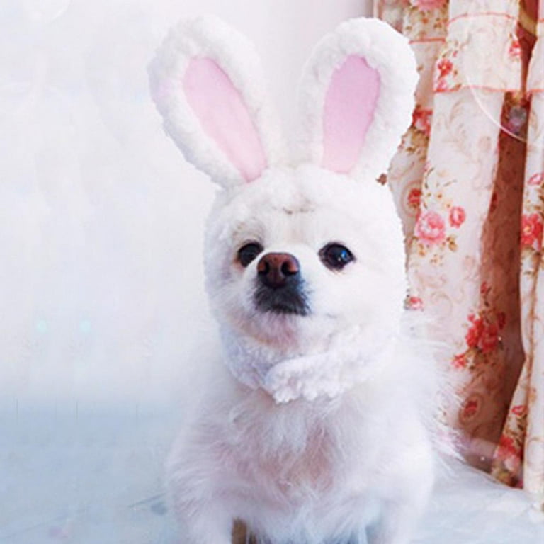 Plush Bunny Ears Pet Headband Rabbit Ear Hat for Cat Small Dogs