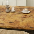 thumbnail image 6 of Dining Table Set for 2, 3 Piece Kitchen Table Set with 2 Upholstered PU Leather Chairs for Dining Room, Living Room, Apartment, Small Space, Retro, 6 of 10