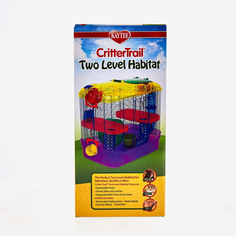 Kaytee Crittertrail Two Level Habitat for Pet Dwarf Hamsters Gerbils or Mice