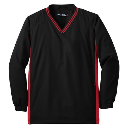 Sport-Tek Youth Tipped V-Neck Soft Wind Shirt