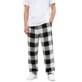 thumbnail image 3 of ibiyuan Mens Pajama Pants Set Cotton Lightweight Plaid Sleep & Lounge 3-Pack PJ Bottoms with Pockets and Button Fly, 3 of 9
