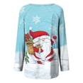 thumbnail image 5 of Aoochasliy Pullover for Women Clothes Christmas Women Sweatshirts Casual Round Neck Loose Blouses Printing Shirts, 5 of 5