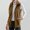 Brown, variant on AOOCHASLIY 2023 Women Winter Coat Women Solid Pocket Color Jacket Plush Sleeveless Lapel Loose Coat Top
