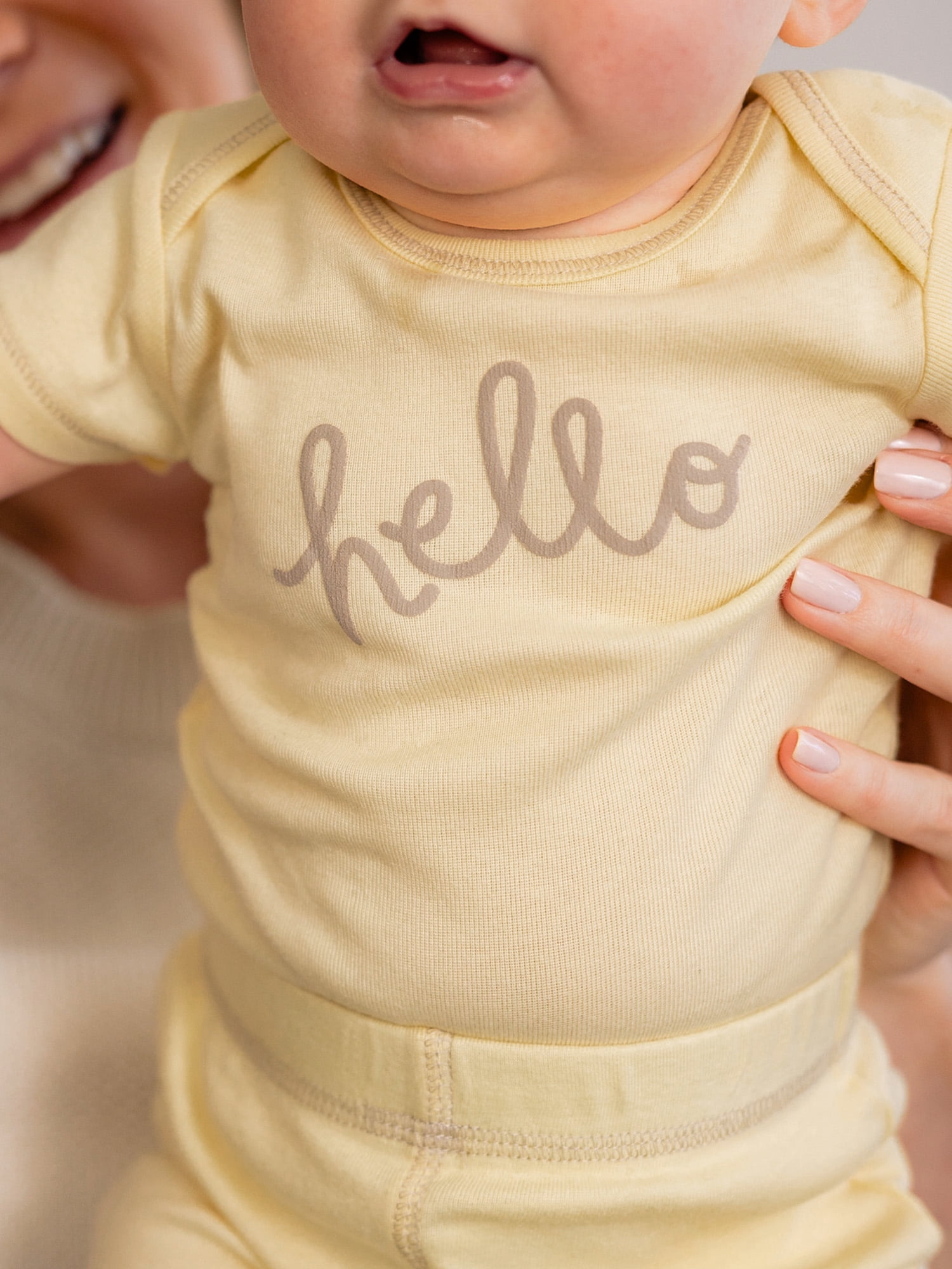 Gerber Baby Boy or Girl Neutral Short Sleeve Cotton Onesies, 2-Pack, Sizes Newborn - 12 Months