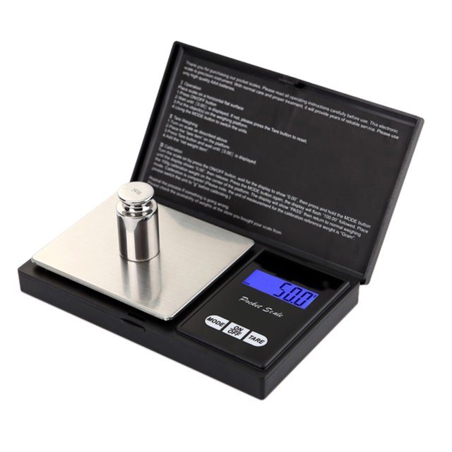 500g x 0.1g Mini balanza portátil de joyería de alta precisión LED Digital Pocket Scale Oro Pla Irfora Escala digital