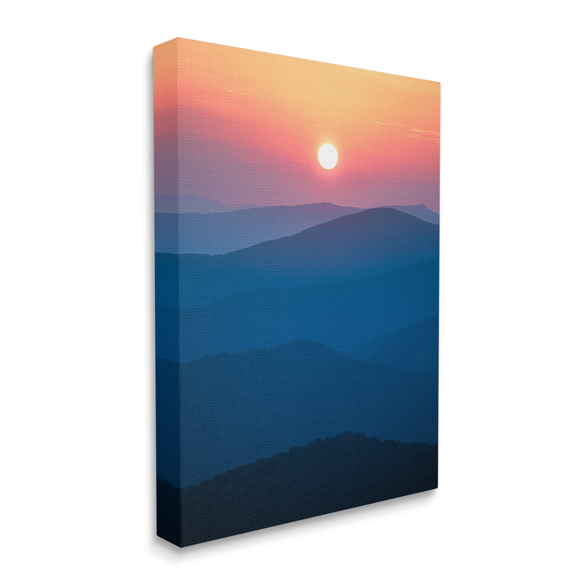 Stupell Industries Sunset Over Mountains Landscape Photography Gallery Wrapped Canvas Art Print Wall Art, 24 x 30