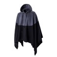 thumbnail image 1 of asdoklhq Womens Plus Size Tops Clearance,Autumn Cloak Hooded Sweater Splicing Men's Cloak Coat Large, 1 of 7