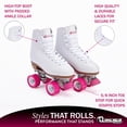 thumbnail image 3 of CHICAGO Skates Patins à Roulettes Quadruples Blancs de Qualité Supérieure pour Filles et Femmes Débutantes, Design Classique à Tige Haute Ajustable pour Patins et Rol Intérieurs Ou Extérieurs, 3 of 4