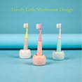 thumbnail image 3 of 6 paquetes de cepillos de dientes para niños, Lovely Little Mushroom, cerdas extra suaves, cepillo de dientes para niños de 1 a 3 años (rosa, amarillo y azul) Namotu XYWJ020, 3 of 6