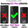 thumbnail image 2 of Phone Case for Samsung Galaxy S21 Plus S21+ 5G Wallet Cover with Tempered Glass Screen Protector and RFID Slim Credit Card Holder Slot Stand Cell S21+5G S21plus 21S + S 21 21+ G5 Women Girls Men Black, 2 of 11