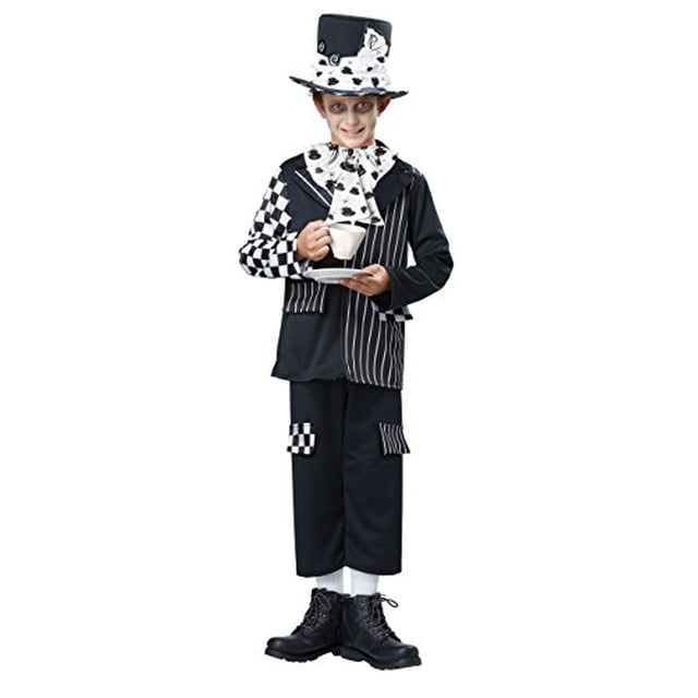 California Costumes Mad Hatter Child Costume, Black/White, Large