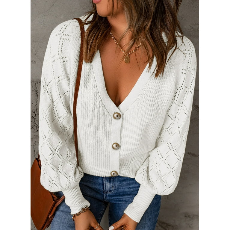 White button down clearance cardigan