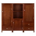 thumbnail image 2 of Winsome Brooke 3-Pc Jelly Cupboard Modular Set, Walnut Finish, 2 of 22