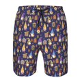 thumbnail image 3 of Cauagu Gnomes And Houses Print Men's Swim Trunks,Hawaiian Bathing Suit Swimsuits Beach Shorts with Pockets for Men Quick Dry Swimming Board Shorts-XX-Large, 3 of 6