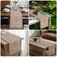 thumbnail image 5 of Bohemia Table Runner 90 Inches Long,Retro Farmhouse Ethnic Flowers Pattern Boho Cotton Linen Table Runners Dresser Scarves,Fabric Tabletop Scarf Furniture Cover for Home Dinner Party 13"x90", 5 of 9
