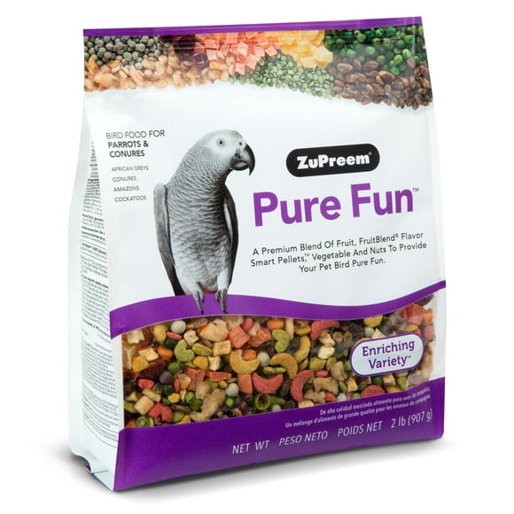 Pure Fun Bird Food for Parrots & Conures by ZuPreem,NET WT 2LB (907g)