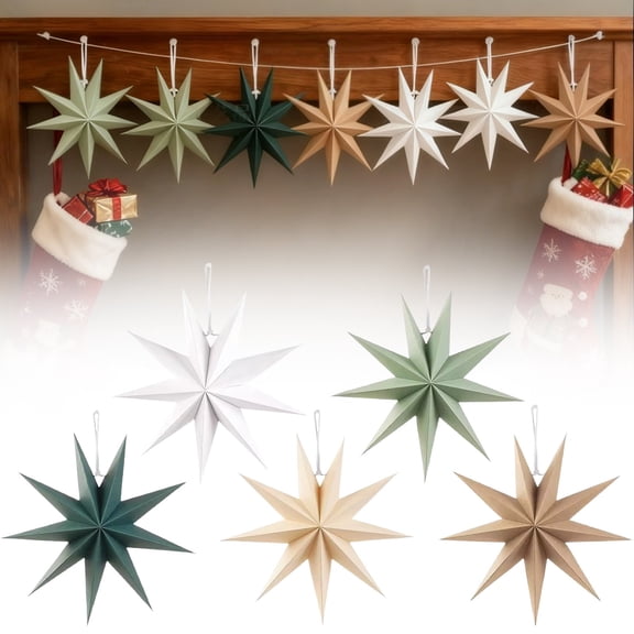 Christmas Tree Paper Snowflake Ornaments