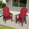 thumbnail image 7 of Pellebant High-Back Adirondack Chair Cushions, 50"x20"x2.5", Outdoor/Indoor Patio Cushions with Ties, Water-Resistant, Fade-Resistant, Comfortable Foam Padding (Cherry Red), 7 of 7