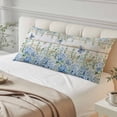 thumbnail image 4 of Blue Hydrangea Body Pillow Cover 20 x 54 Inch Decorative Pillow Cover Spring Summer Eucalyptus Wooden Lumbar Pillowcase Seasonal Rectangle Cushion Case for Couch Sofa Bed Living Room, 4 of 9