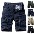 thumbnail image 1 of Sentmoon Pantalon Court pour Hommes Pantalon Utilitaire d'Extérieur pour Hommes Couleur Unie Multi-Poches Taille Extensible Coupe Fuselée Poignets Élastiques Style Workwear Pantalon Décontracté pour la Randonnée, le Voyage et l'Usage Quotidien 30-38, 1 of 9