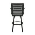 thumbnail image 5 of Don 30" Outdoor Patio Bar Stool in Black Aluminum with Grey Cushions, 5 of 11