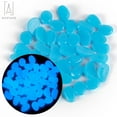 Gustave 200Pcs Luminous Pebbles Stones Glow in The Dark Garden Pebbles