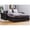 Black / Charcoal, variant on moots Premium Leatherette Pets Sofa, Black, X-Large