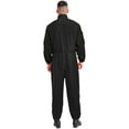 thumbnail image 2 of TiaoBug Men's Overalls Long Sleeve Front Zip Color Block Racing Driver Jumpsuit for Carnival Themed Parties Black XL, 2 of 5