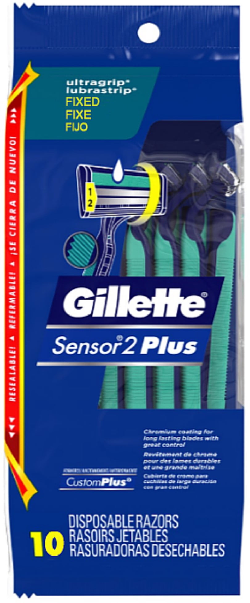 Gillette Sensor 2 Pus Razors 10 Each (Pack of 2)