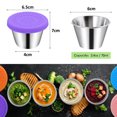 thumbnail image 2 of Salad Dressing Container To Go, Small Condiment Containers with Lids, Reusable Stainless Steel Sauce Cups Containers, 2 of 7