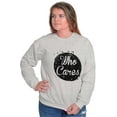 thumbnail image 4 of Who Cares Pretty Inspiring Sarcastic Women Plus Size Crewneck Sweatshirt Brisco Brands 4X, 4 of 5