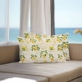 thumbnail image 5 of Waterproof Throw Pillow Covers Set of 2, 20x12 Inch Yellow Lemons Decorative Pillowcases Outdoor Pillow Slip Cushion Covers Set for Couch Tent Summer Botanical Fruit Leaves Country, 5 of 7
