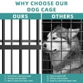 thumbnail image 5 of MEETWARM Large Outdoor Dog Kennel, Metal Heavy Duty Outdoor Indoor Pet Playpen, Anti-Rust Outdoor Dog Fence Dog Pens with Anti-UV & Waterproof Top Cover and Secure Lock for Backyard, 6'L x 6'W x 6'H, 5 of 8