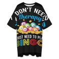 thumbnail image 3 of I Just Need To Play Bingo Sleepshirts For Sleeping Travels Loose Sleepdress Pajama Dress Soft Nightdress Sleepwear, 3 of 7