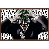 DC Comics - The Joker - Crazy Wall Poster, 14.725" x 22.375", Framed